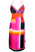 Vivian "CH Logo III/Lignes Parallèles III" Robe Foulard Réversible en Soie